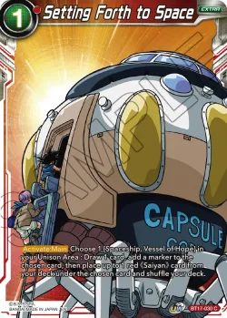 Setting Forth to Space #BT17-030 · Dragon Ball Super CCG