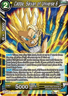 Cabba, Saiyan of Universe 6 「XD1-06」「EN」