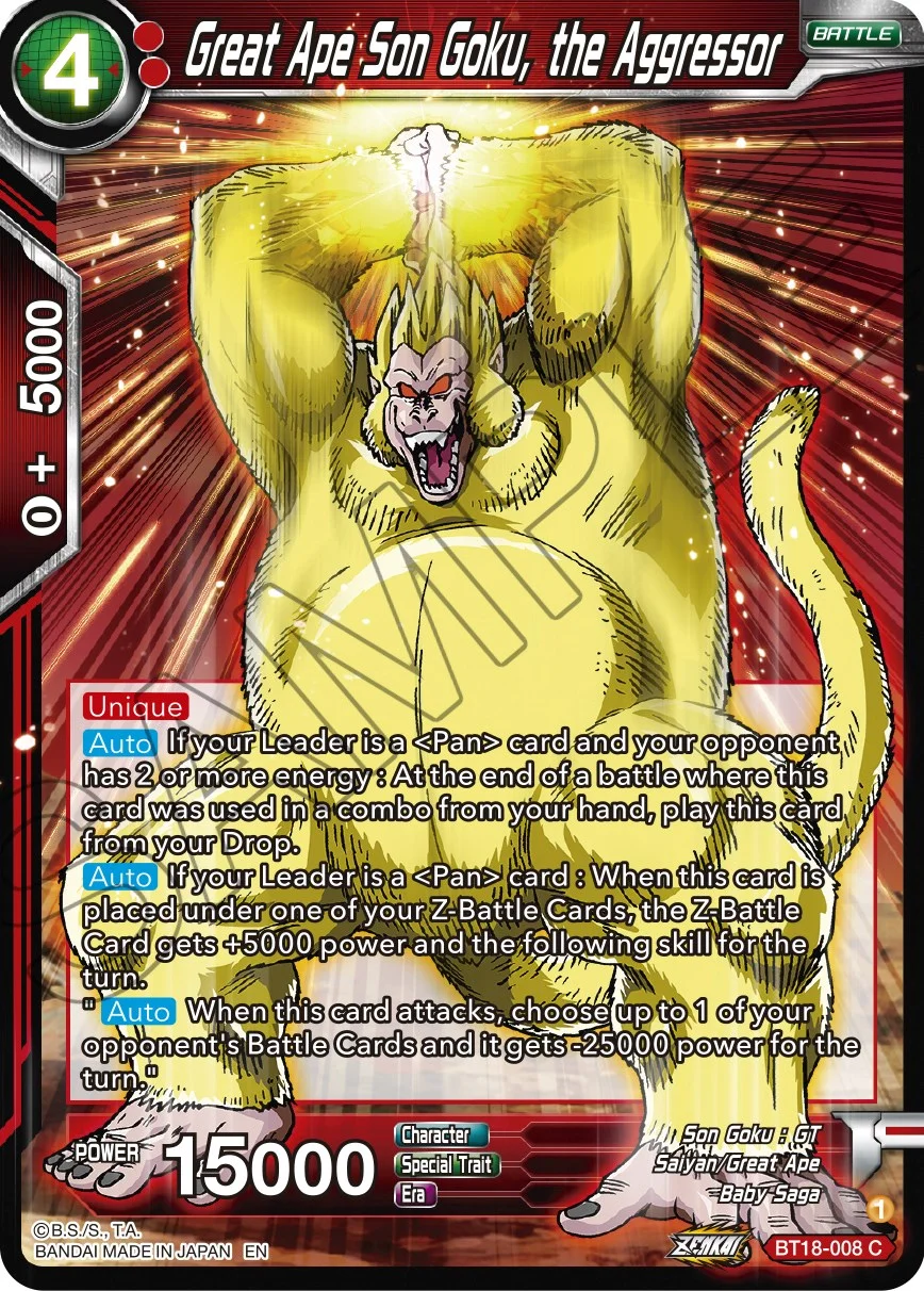 Great Ape Son Goku, the Aggressor 「BT18-008」「EN」