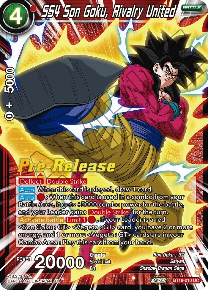 SS4 Son Goku, Rivalry United 「BT18-010」「EN」