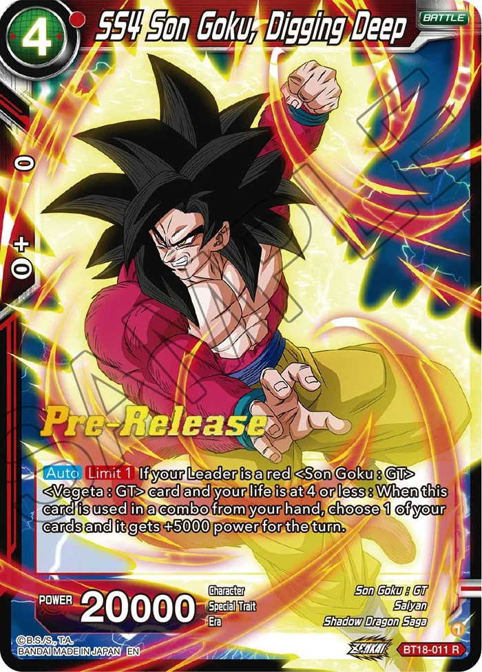 SS4 Son Goku, Digging Deep 「BT18-011」「EN」