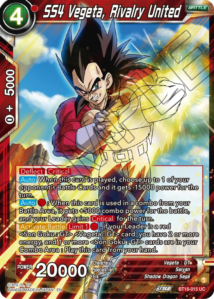 SS4 Vegeta, Rivalry United 「BT18-015」「EN」