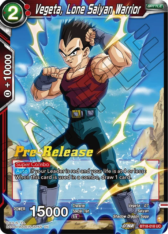 Vegeta, Lone Saiyan Warrior 「BT18-018」「EN」