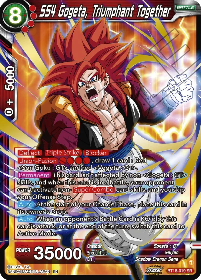 SS4 Gogeta, Triumphant Together 「BT18-019」「EN」