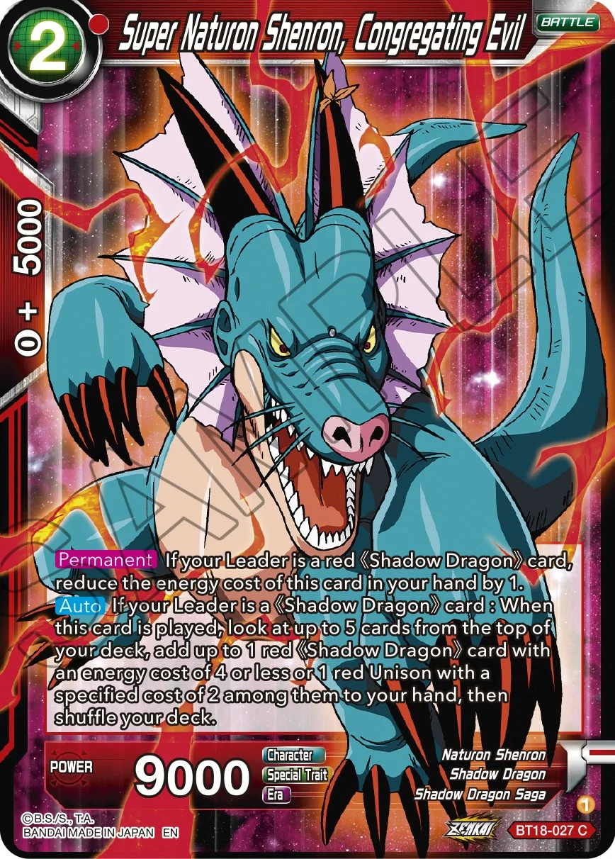 Super Naturon Shenron, Congregating Evil 「BT18-027」「EN」
