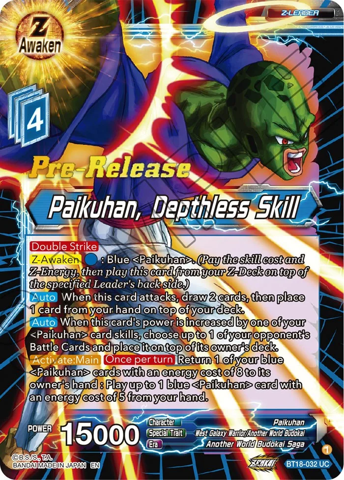 Paikuhan, Depthless Skill 「BT18-032」「EN」
