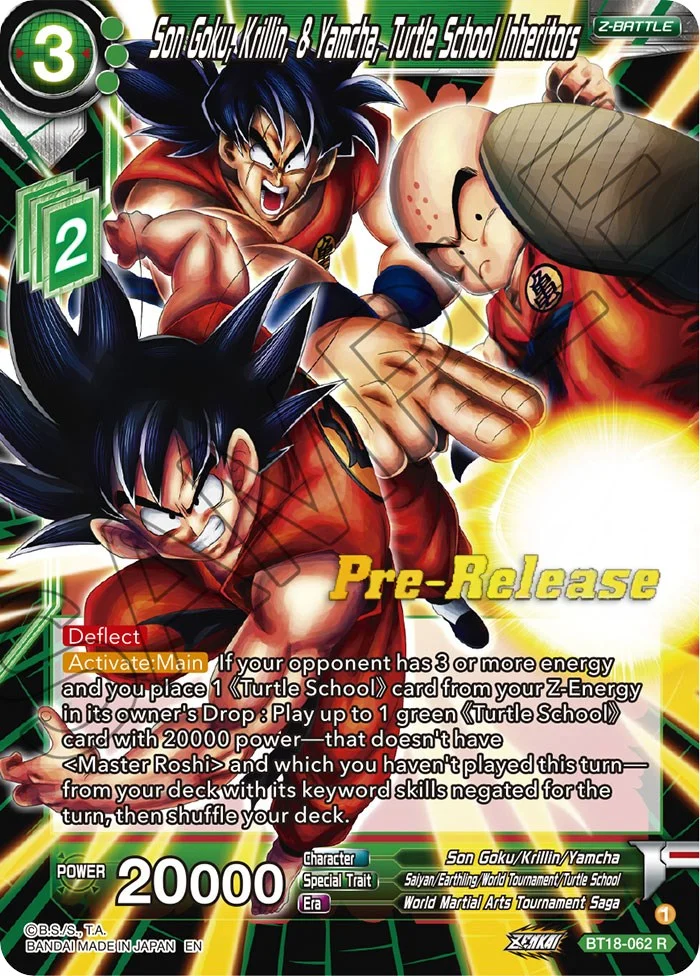 Son Goku, Krillin, & Yamcha, Turtle School Inheritors 「BT18-062」「EN」