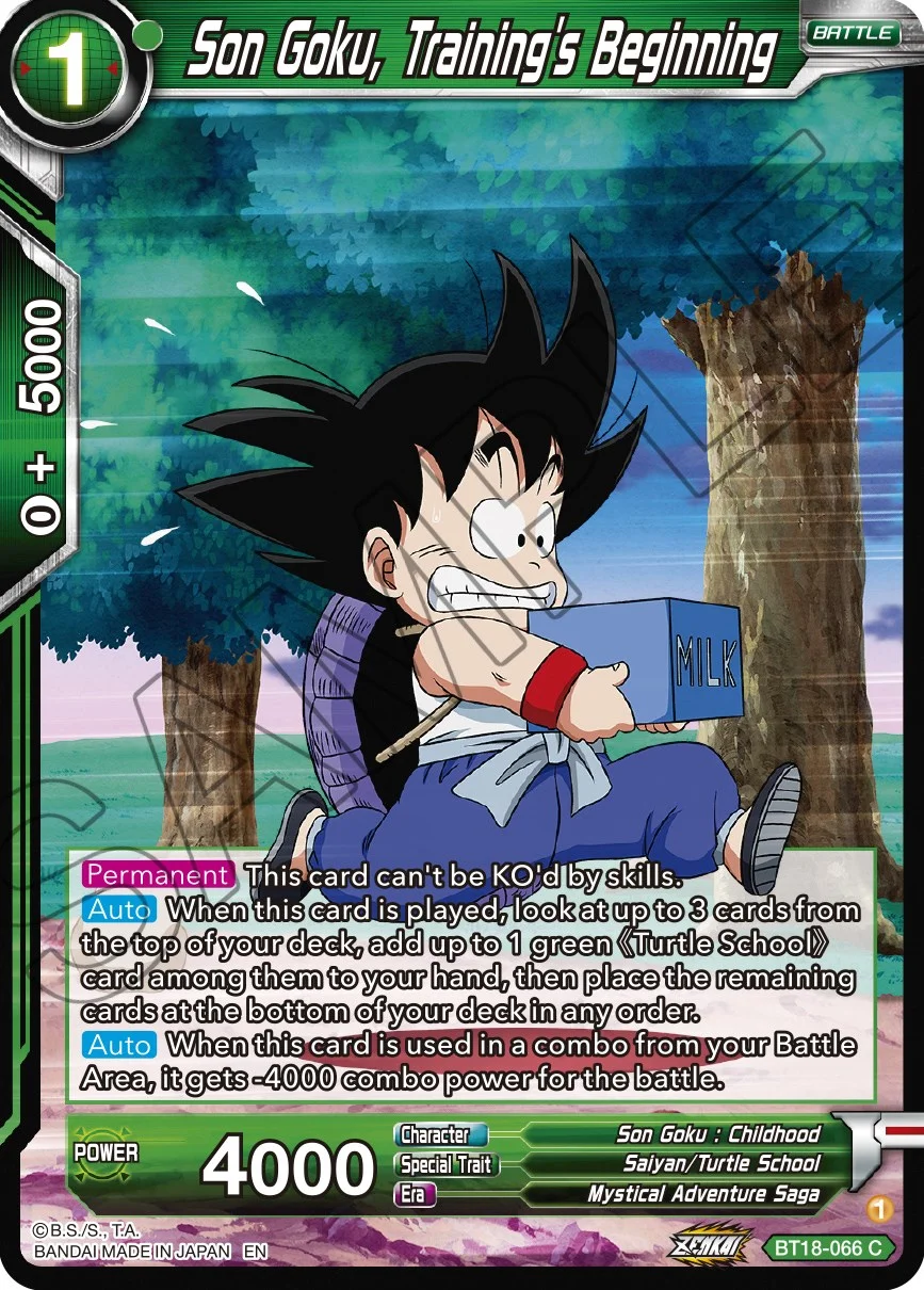 Son Goku, Training's Beginning 「BT18-066」「EN」