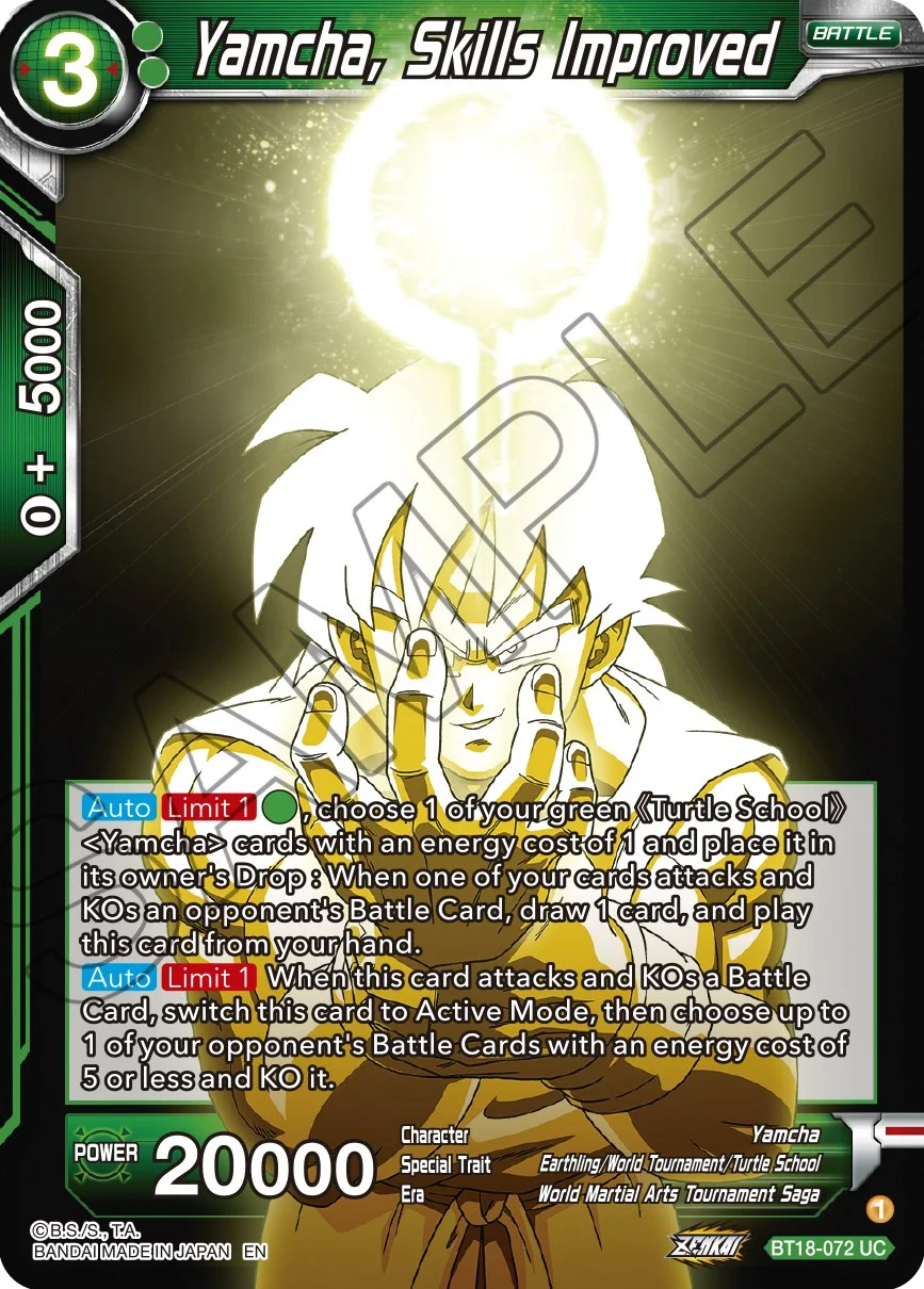 Yamcha, Skills Improved 「BT18-072」「EN」