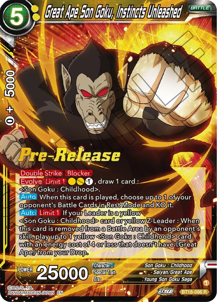 Great Ape Son Goku, Instincts Unleashed 「BT18-096」「EN」