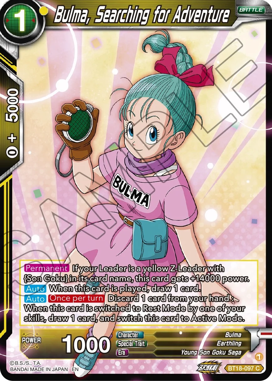 Bulma, Searching for Adventure 「BT18-097」「EN」