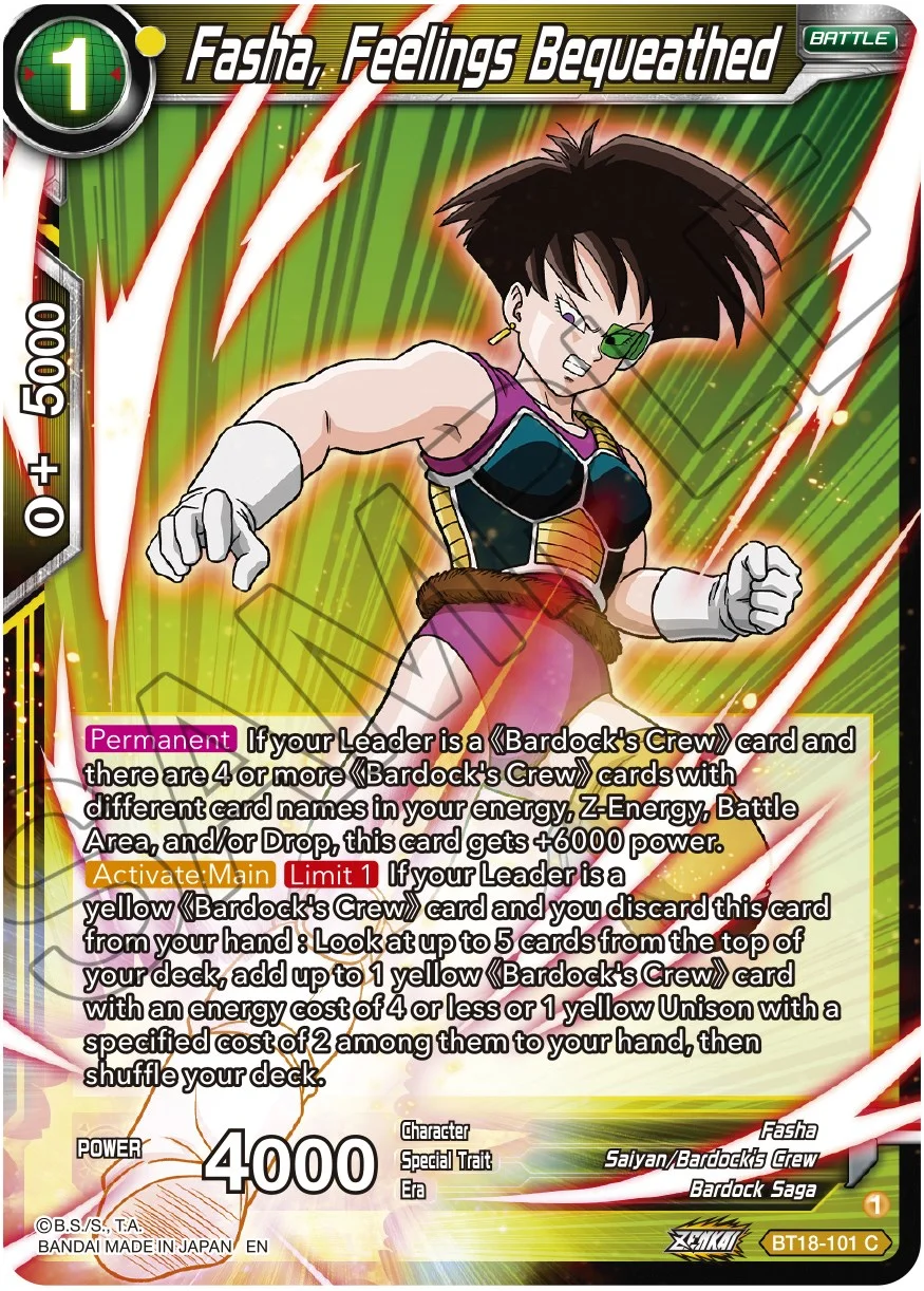 Fasha, Feelings Bequeathed 「BT18-101」「EN」