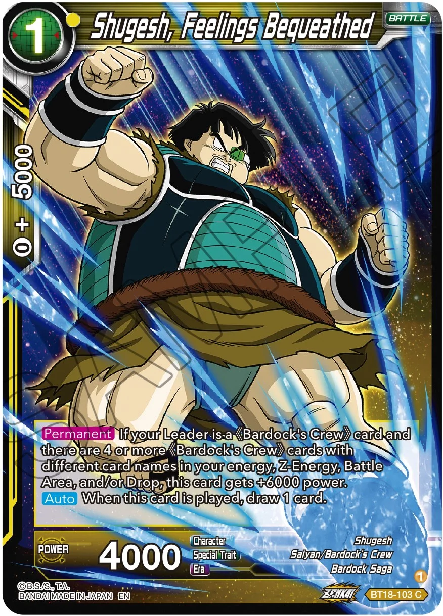 Shugesh, Feelings Bequeathed 「BT18-103」「EN」