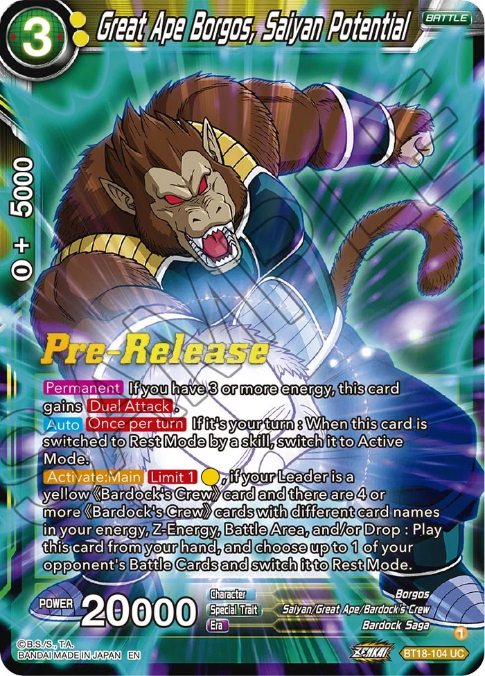 Great Ape Borgos, Saiyan Potential 「BT18-104」「EN」
