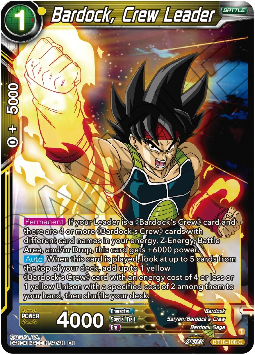 Bardock, Crew Leader 「BT18-108」「EN」