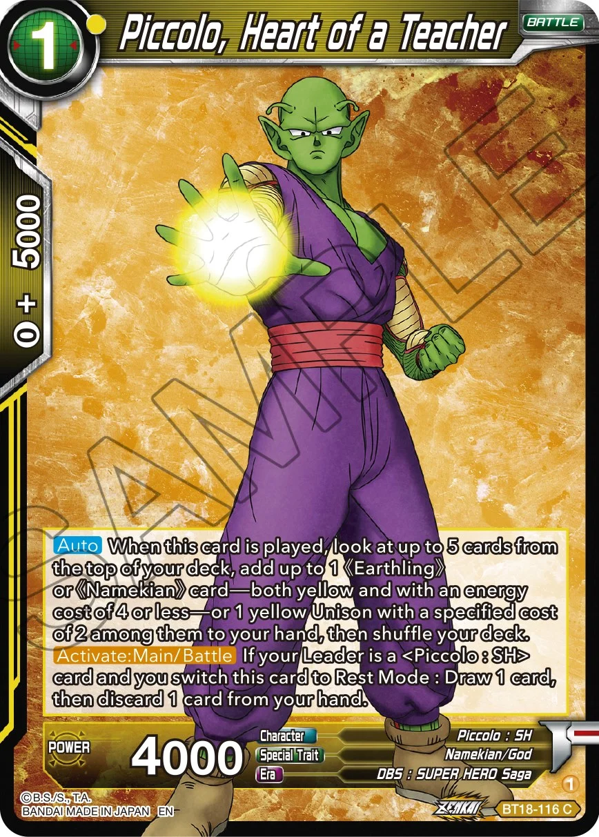 Piccolo, Heart of a Teacher 「BT18-116」「EN」