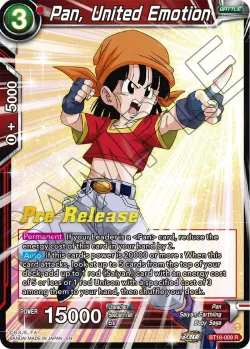 Pan, United Emotion #BT18-009 · Dragon Ball Super: Masters