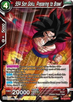 SS4 Son Goku, Preparing to Brawl #BT18-012 · Dragon Ball Super: Masters