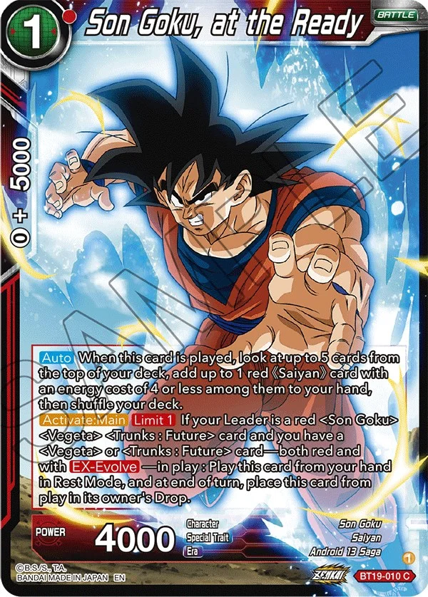 Son Goku, at the Ready 「BT19-010」「EN」