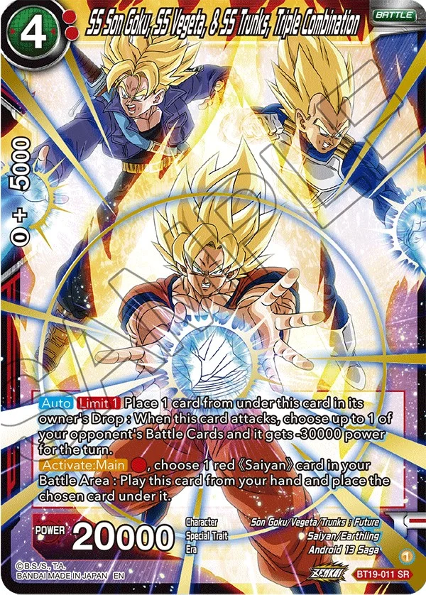 SS Son Goku, SS Vegeta, & SS Trunks, Triple Combination 「BT19-011_PR」「EN」