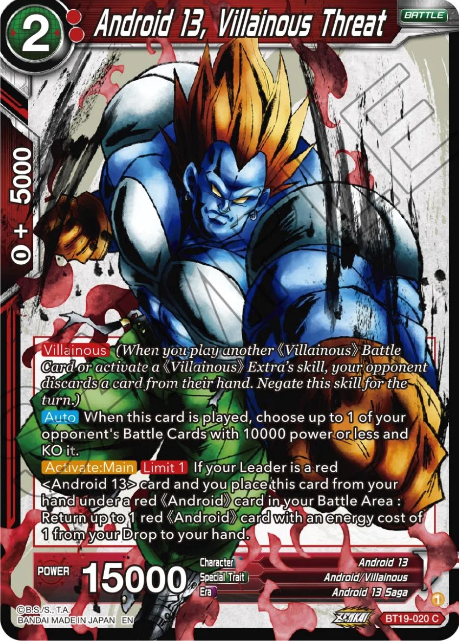 Android 13, Villainous Threat 「BT19-020」「EN」