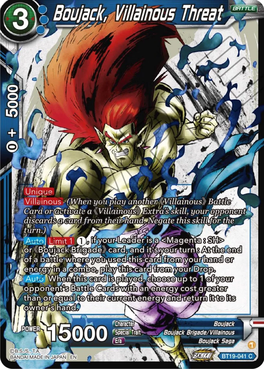 Boujack, Villainous Threat 「BT19-041」「EN」