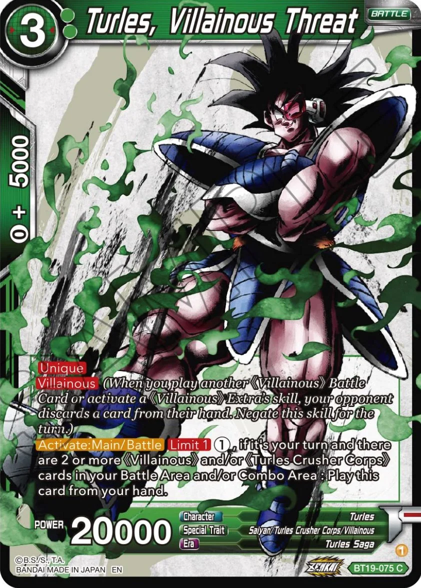 Turles, Villainous Threat 「BT19-075」「EN」