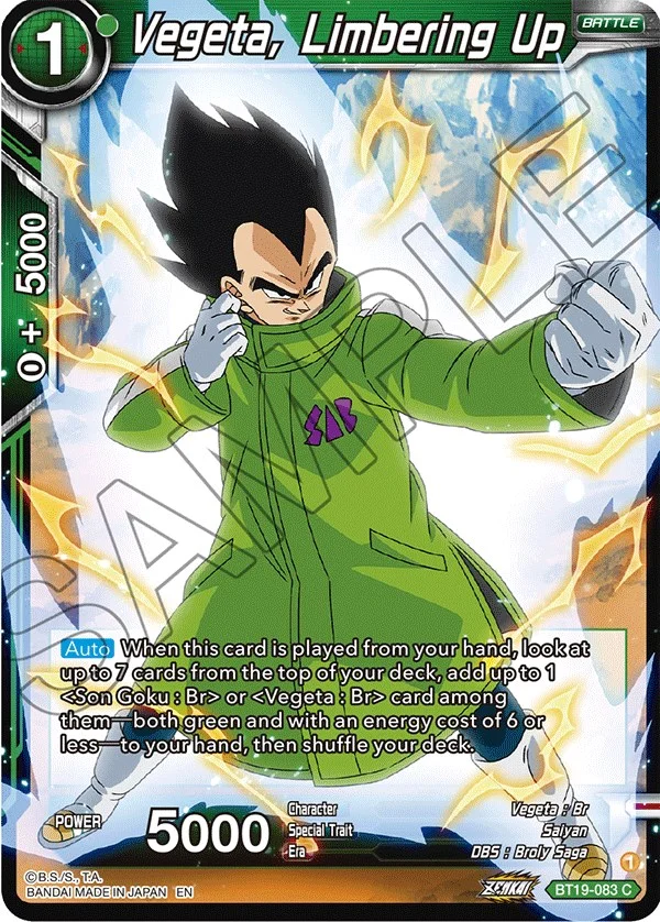 Vegeta, Limbering Up 「BT19-083」「EN」