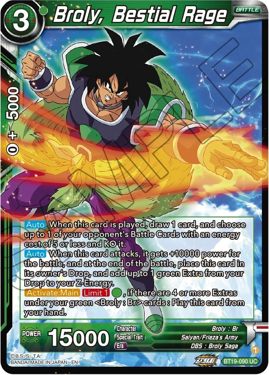 Broly, Bestial Rage 「BT19-090」「EN」