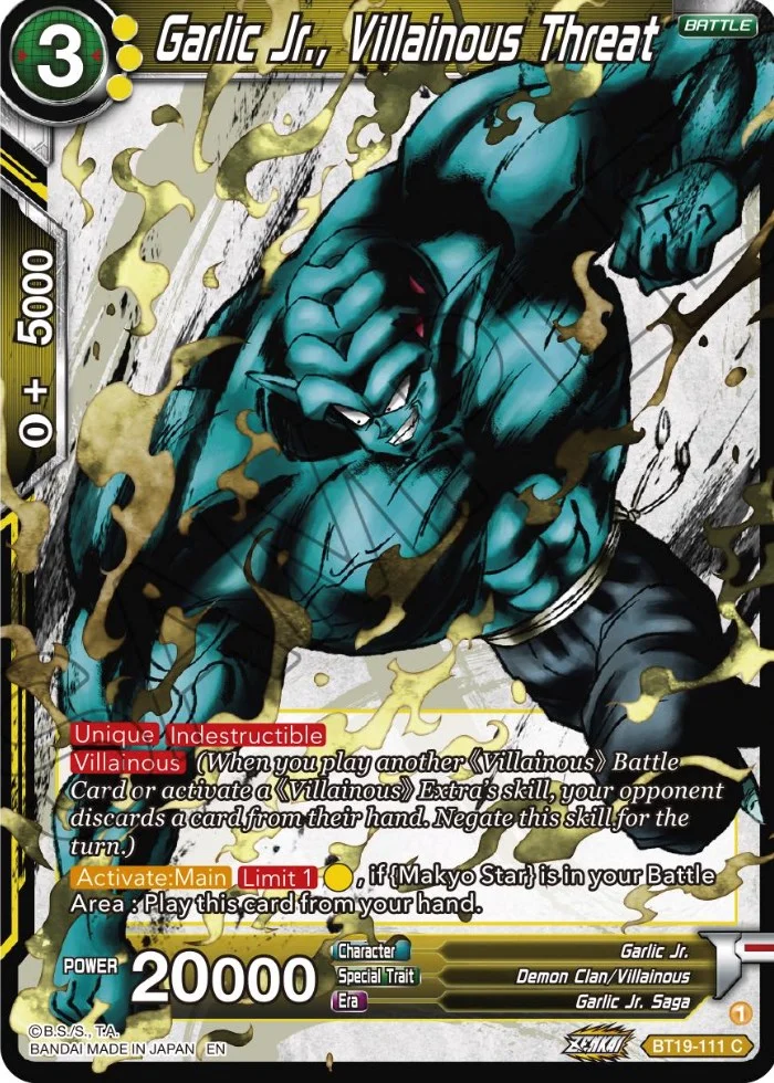 Garlic Jr., Villainous Threat 「BT19-111」「EN」