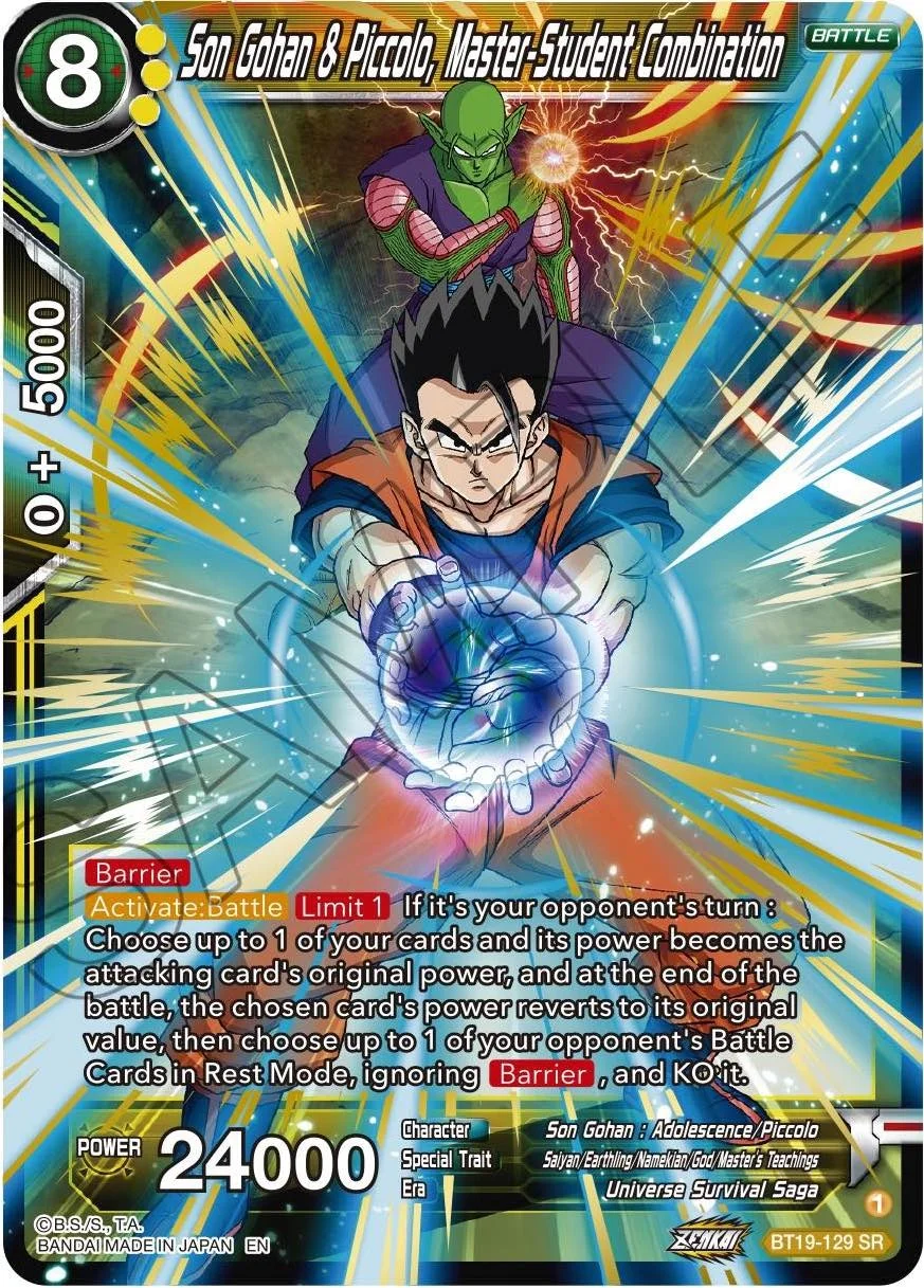 Son Gohan & Piccolo, Master-Student Combination 「BT19-129」「EN」