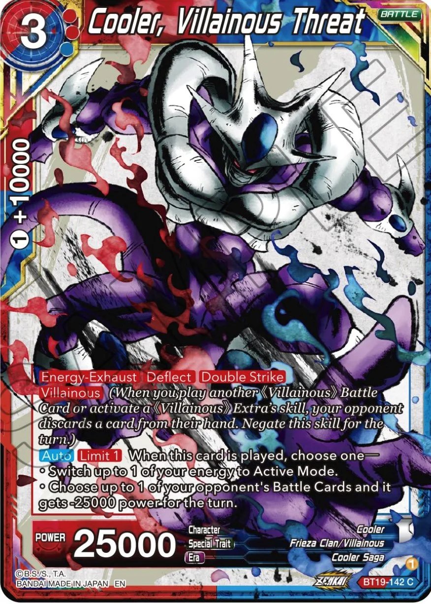 Cooler, Villainous Threat 「BT19-142」「EN」