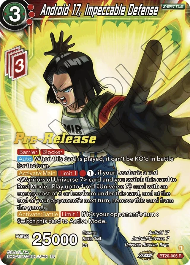 Android 17, Impeccable Defense 「BT20-005」「EN」