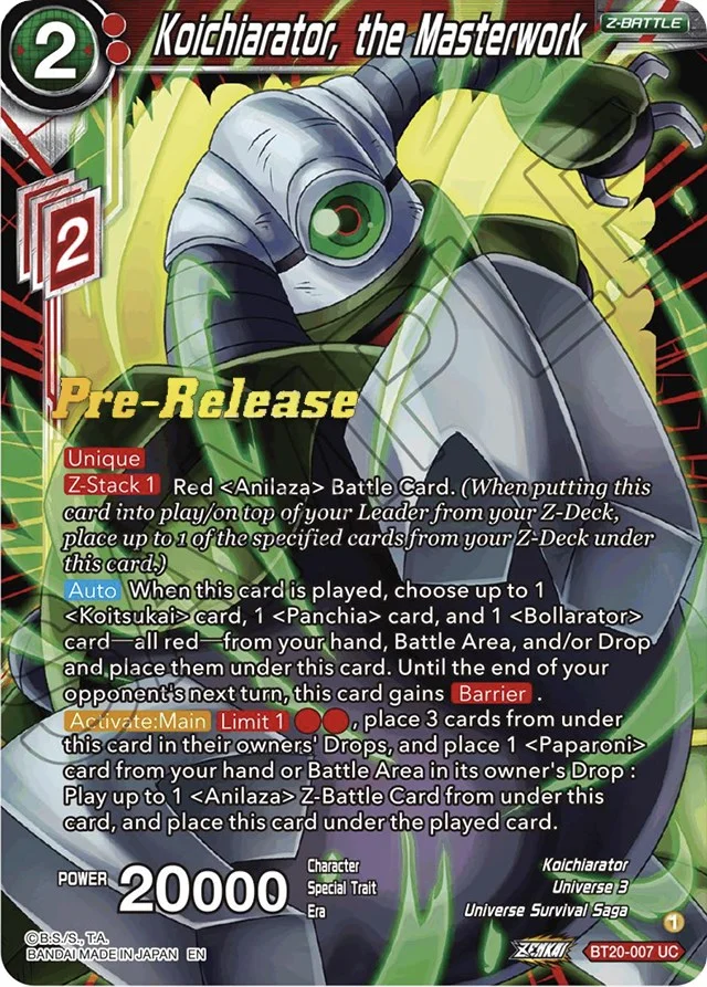 Koichiarator, the Masterwork 「BT20-007」「EN」