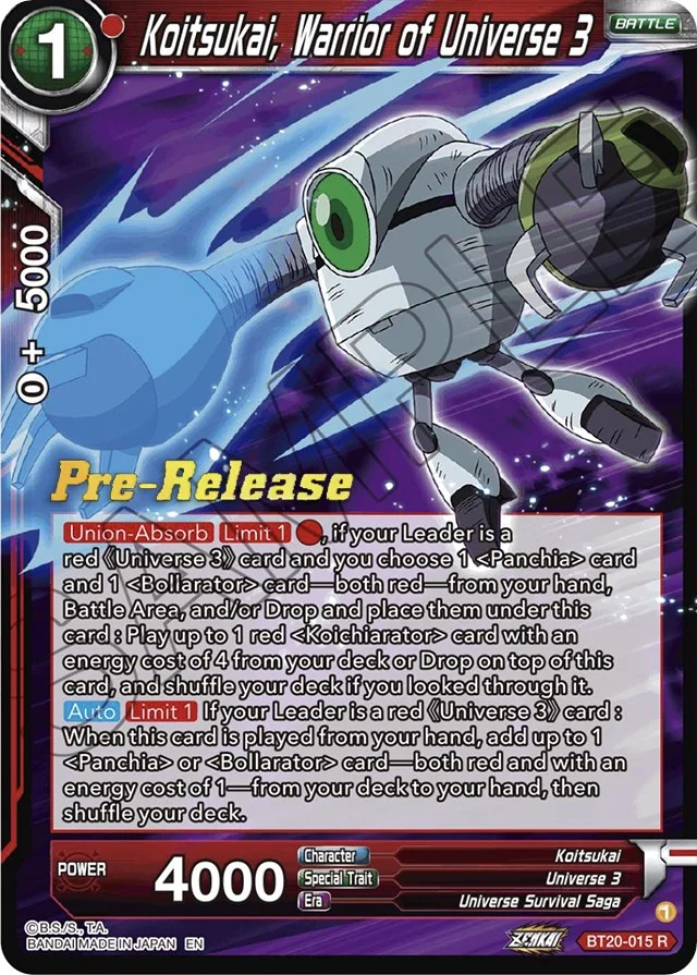 Koitsukai, Warrior of Universe 3 「BT20-015」「EN」