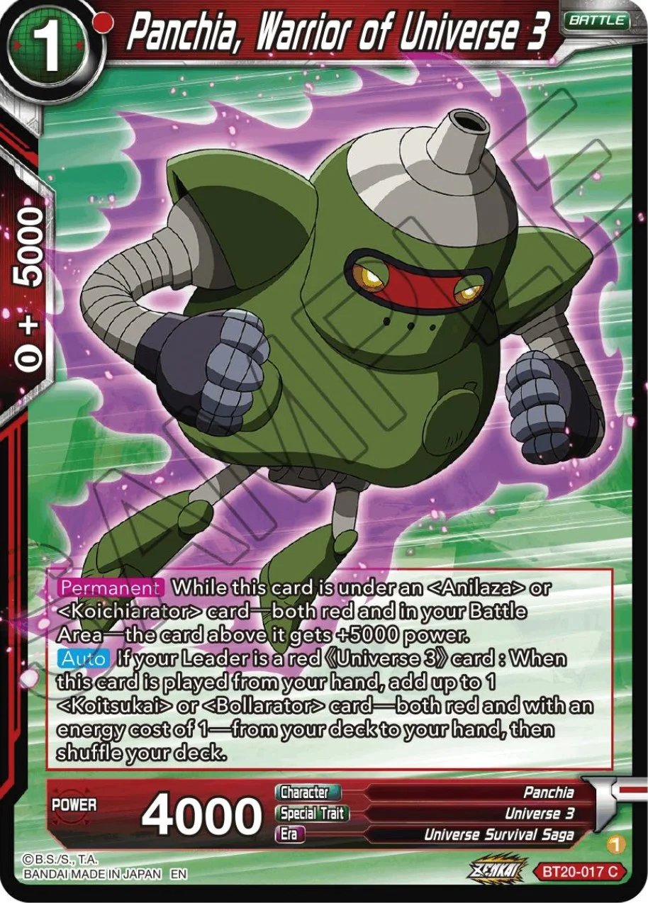 Panchia, Warrior of Universe 3 「BT20-017」「EN」