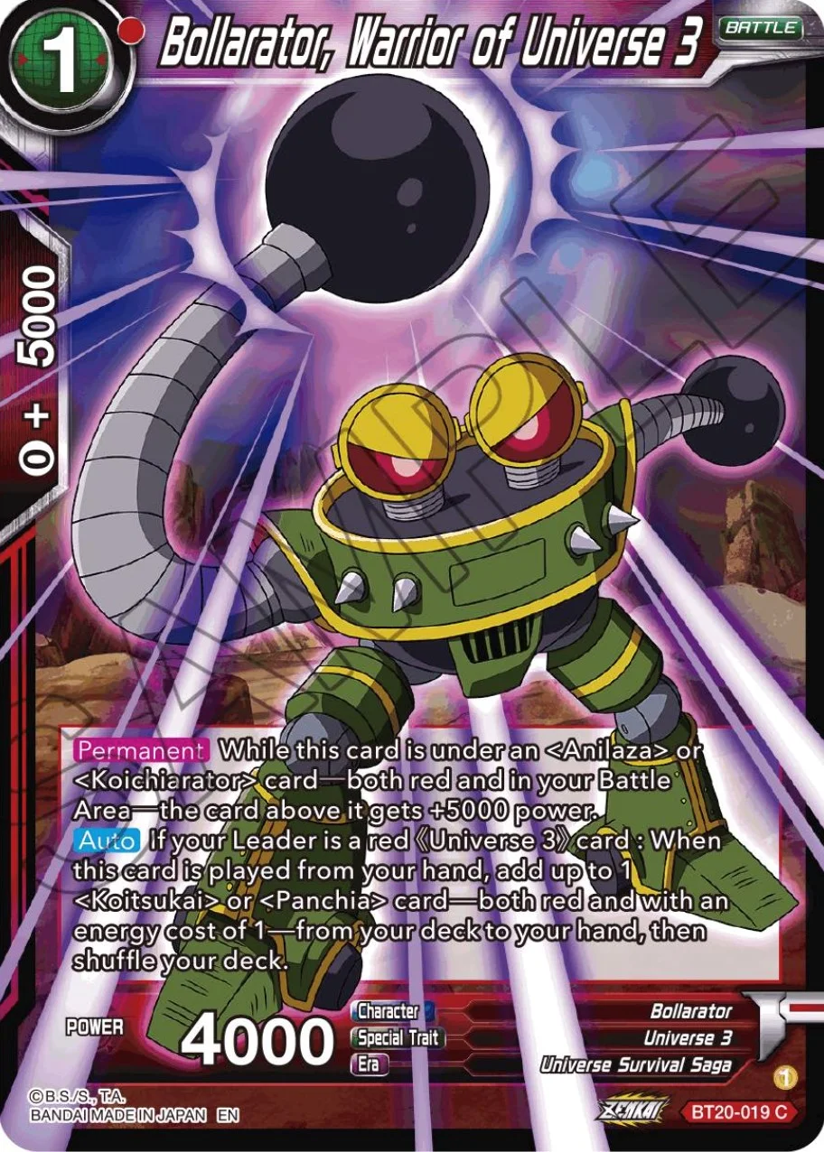 Bollarator, Warrior of Universe 3 「BT20-019」「EN」