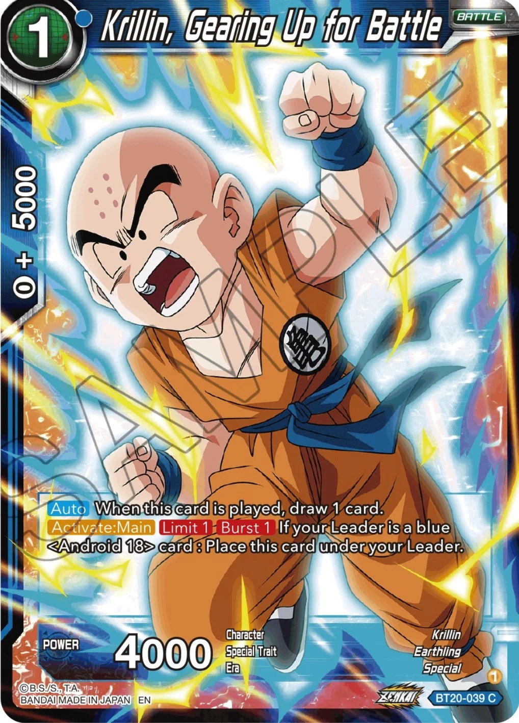 Krillin, Gearing Up for Battle 「BT20-039」「EN」
