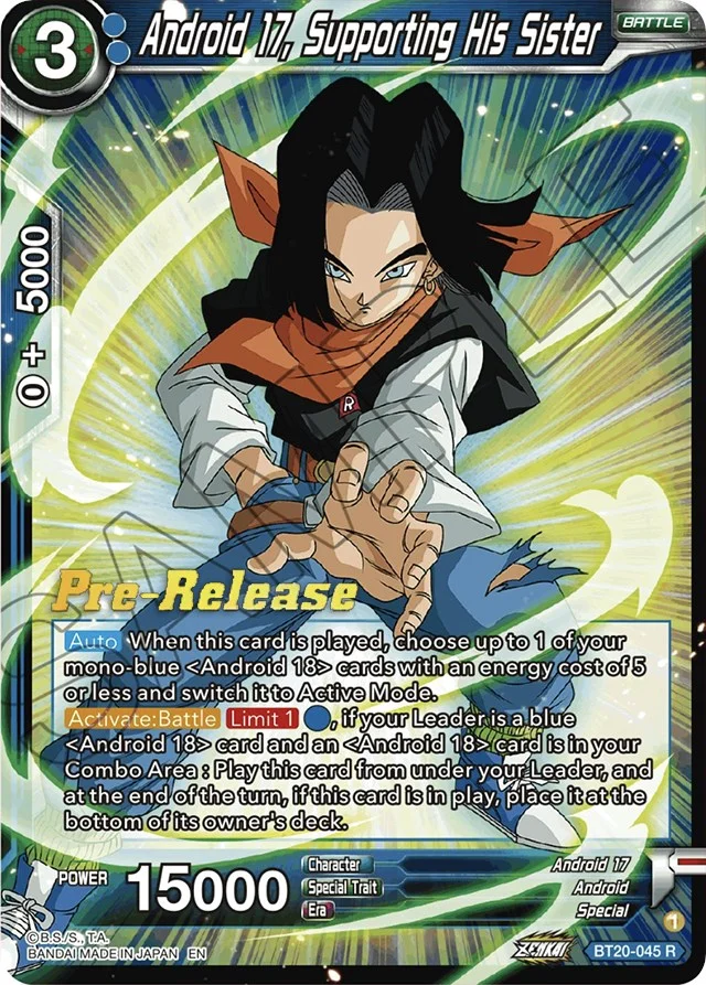 Android 17, Supporting His Sister 「BT20-045_PR」「EN」