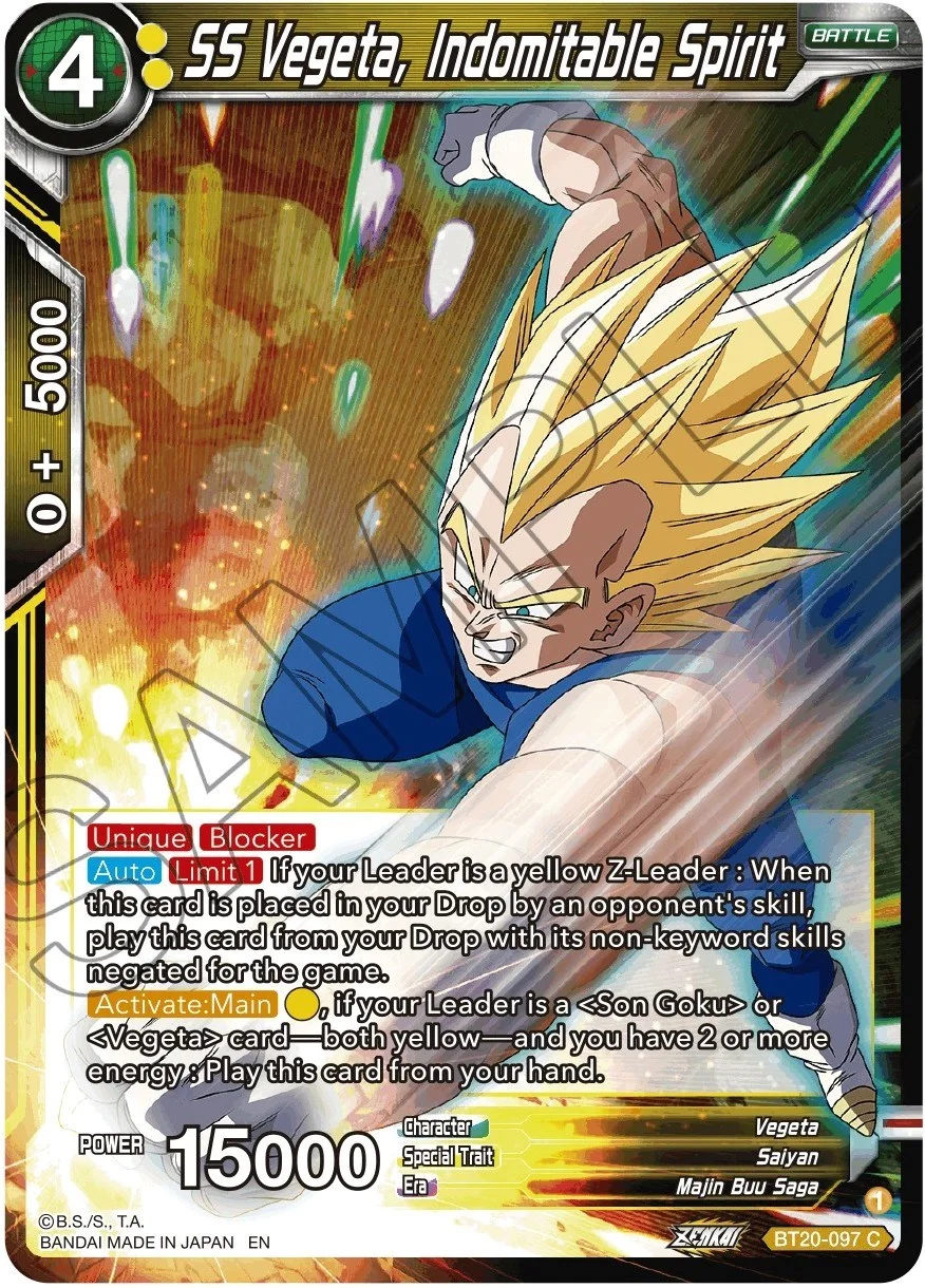 SS Vegeta, Indomitable Spirit 「BT20-097_PR」「EN」