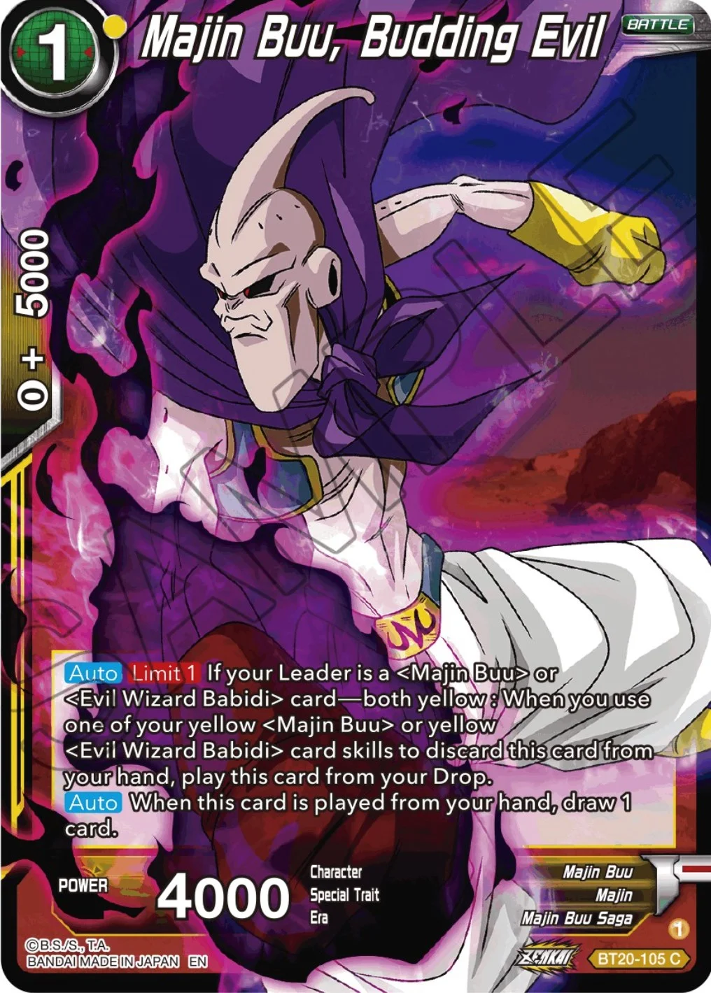 Majin Buu, Budding Evil 「BT20-105」「EN」
