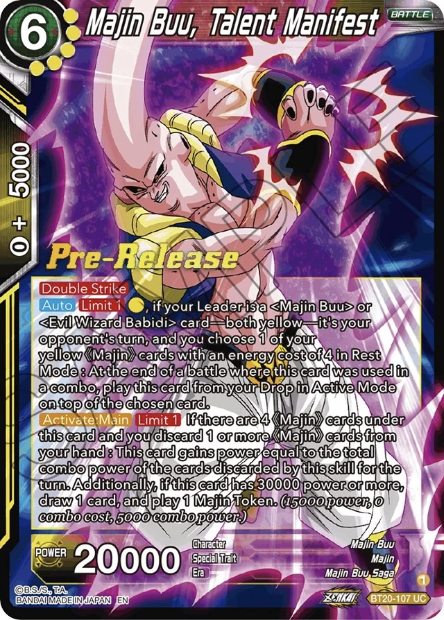 Majin Buu, Talent Manifest 「BT20-107」「EN」