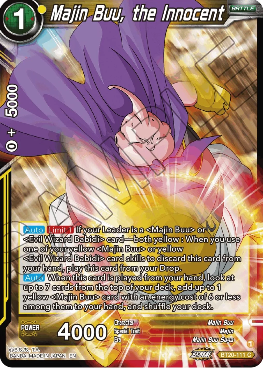 Majin Buu, the Innocent 「BT20-111」「EN」