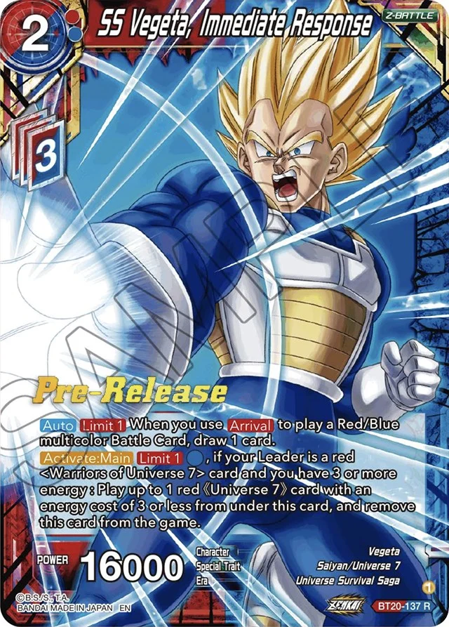 SS Vegeta, Immediate Response 「BT20-137」「EN」