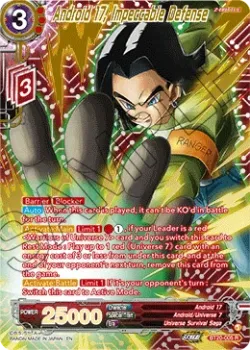 Android 17, Impeccable Defense #BT20-005_PR02 · Dragon Ball Super: Masters
