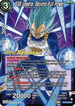 SSB Vegeta, Beyond Full Power #BT20-032_PR · Dragon Ball Super: Masters