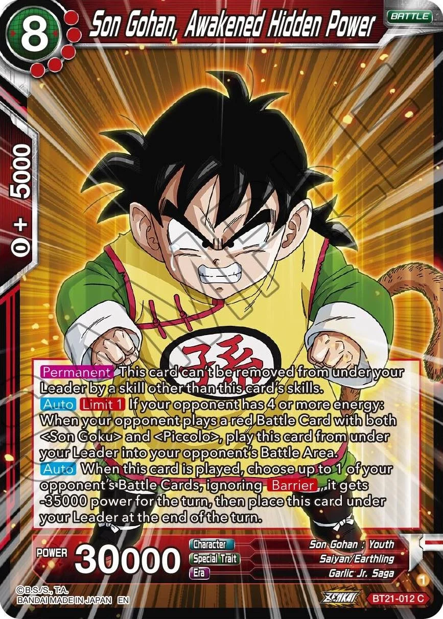 Son Gohan, Awakened Hidden Power 「BT21-012」「EN」