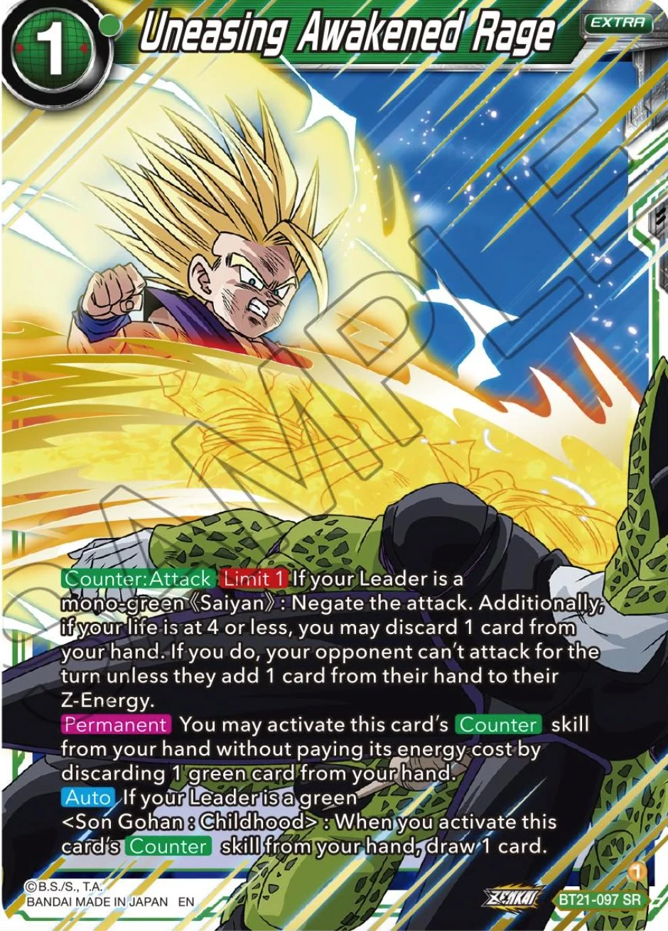 Uneasing Awakened Rage 「BT21-097_PR」「EN」