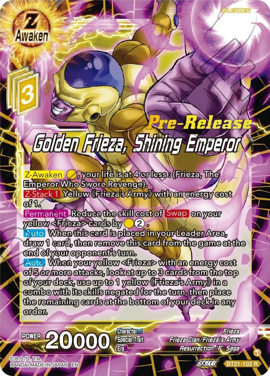 Golden Frieza, Shining Emperor 「BT21-102」「EN」