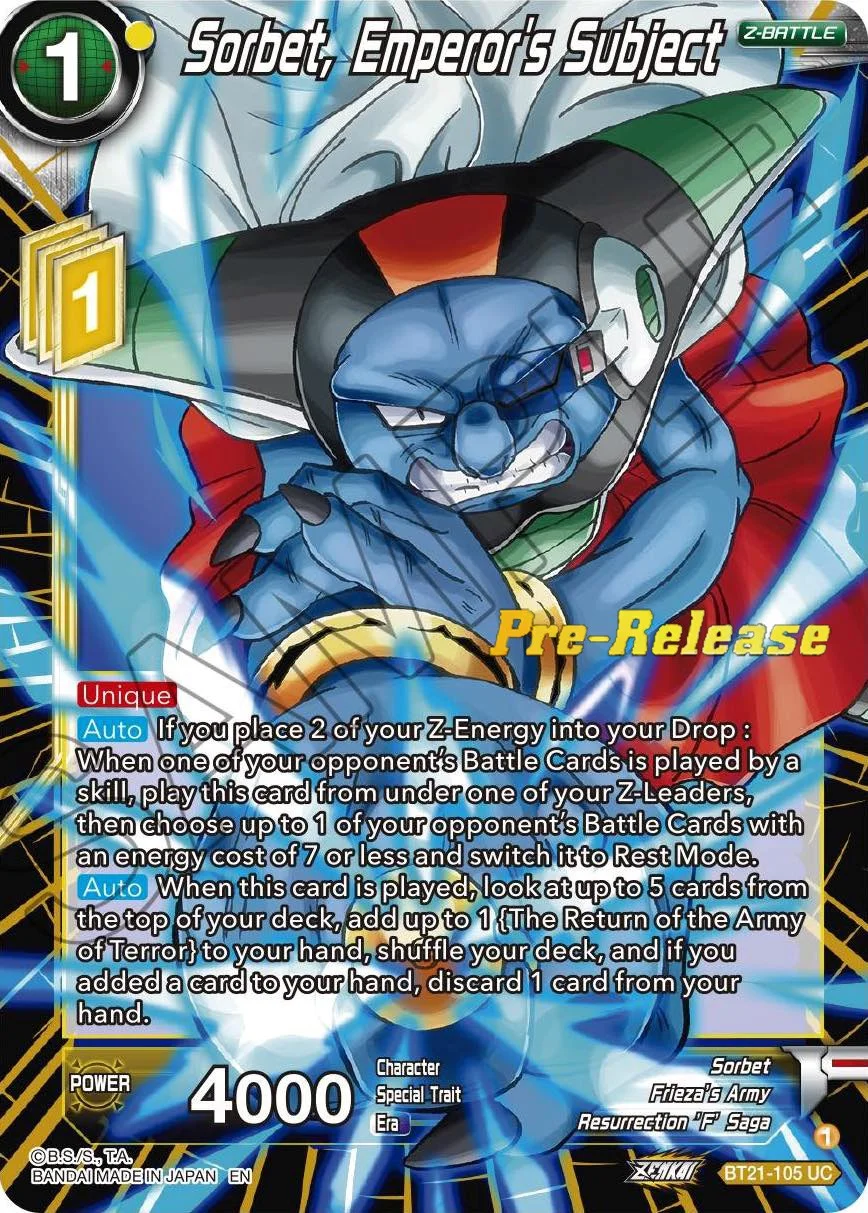 Sorbet, Emperor’s Subject 「BT21-105」「EN」